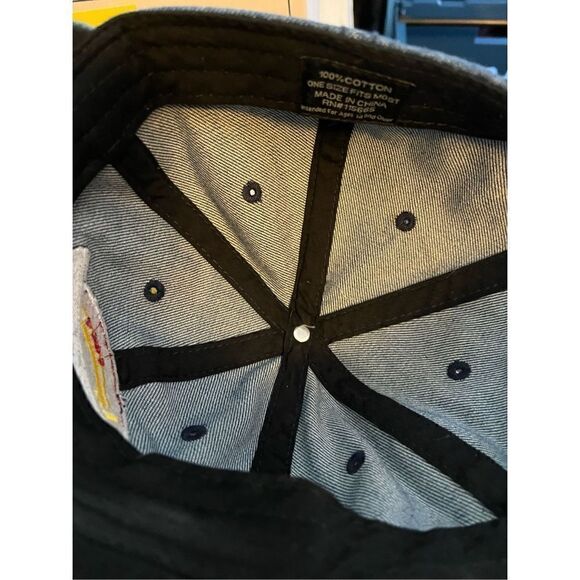 Vintage Logo 7 NFL Pittsburgh Steelers Black Embroidered Snapback. One Size - Picture 3 of 4